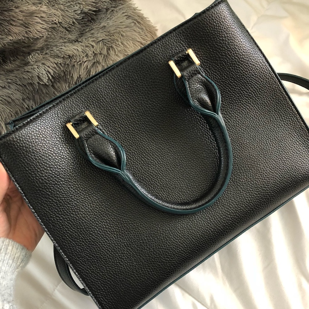 Teal/black H&M Handbag/Crossbody, 3 compartments